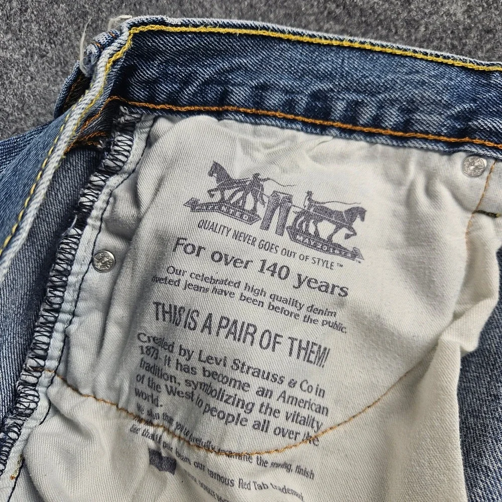 Levis Strauss & Co Mens Straight Leg Denim‎ Jeans Medium Wash Blue W42 L30